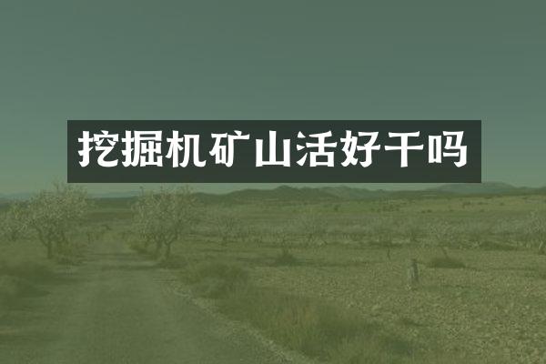 挖掘机矿山活好干吗