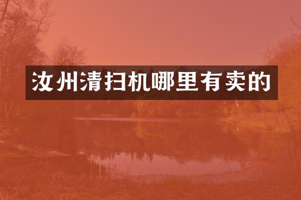 汝州清扫机哪里有卖的