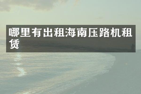 哪里有出租海南压路机租赁
