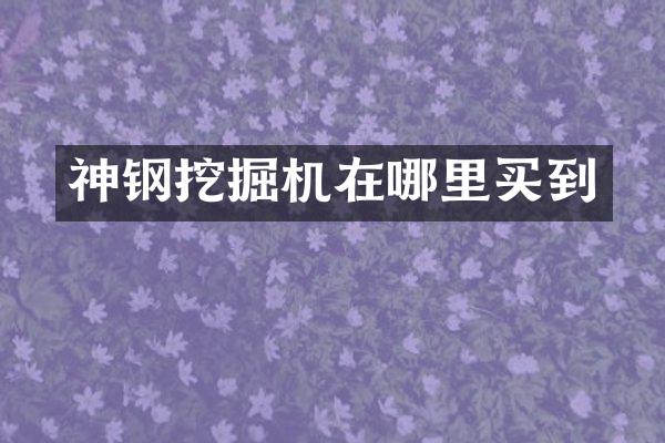 神钢挖掘机在哪里买到