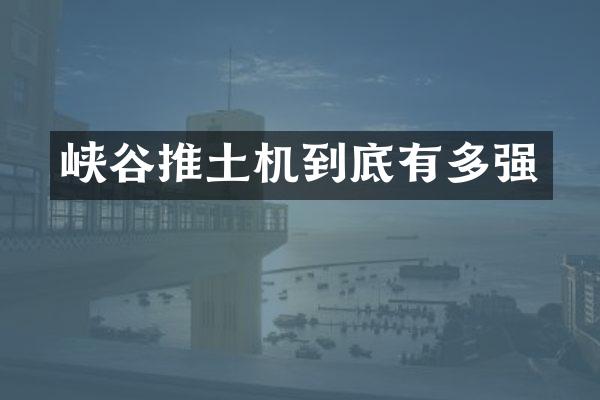 峡谷推土机到底有多强