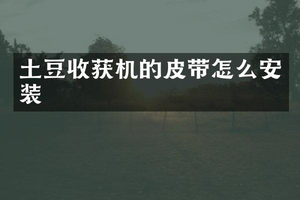 土豆收获机的皮带怎么安装
