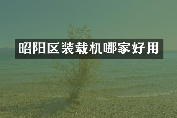 昭阳区装载机哪家好用