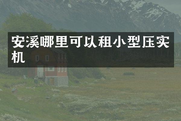安溪哪里可以租小型压实机