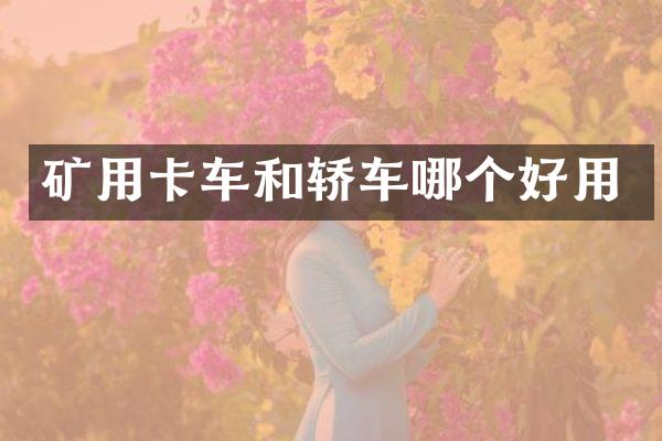 矿用卡车和轿车哪个好用