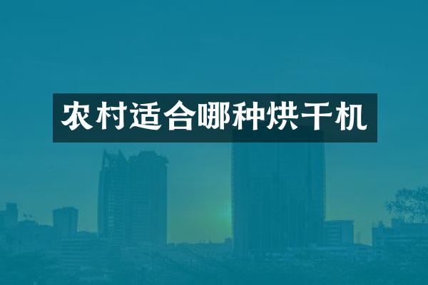 农村适合哪种烘干机