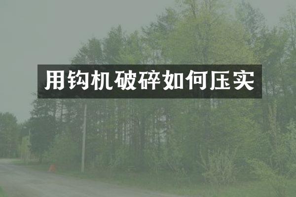 用钩机破碎如何压实