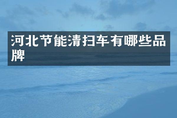河北节能清扫车有哪些品牌