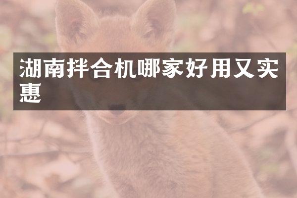 湖南拌合机哪家好用又实惠