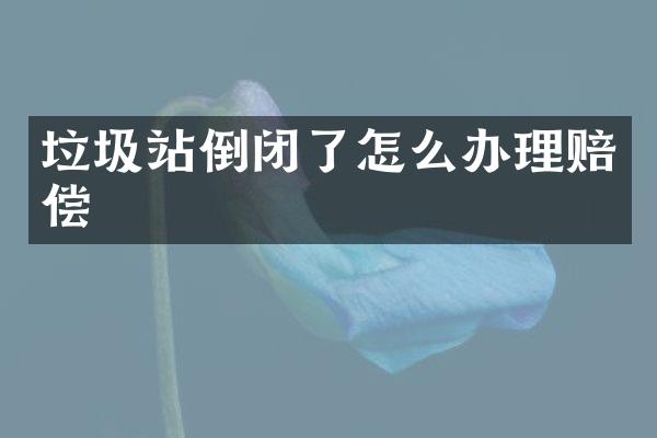 垃圾站倒闭了怎么办理赔偿