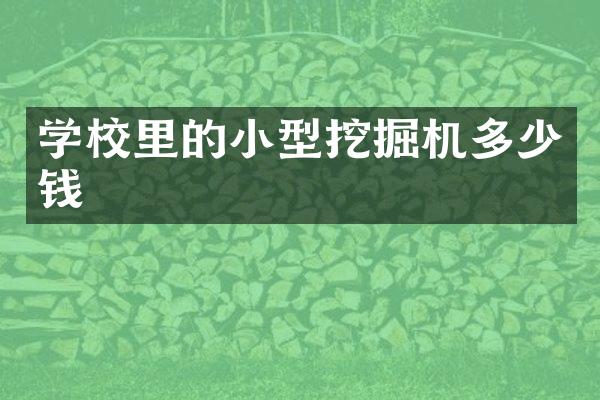 学校里的小型挖掘机多少钱