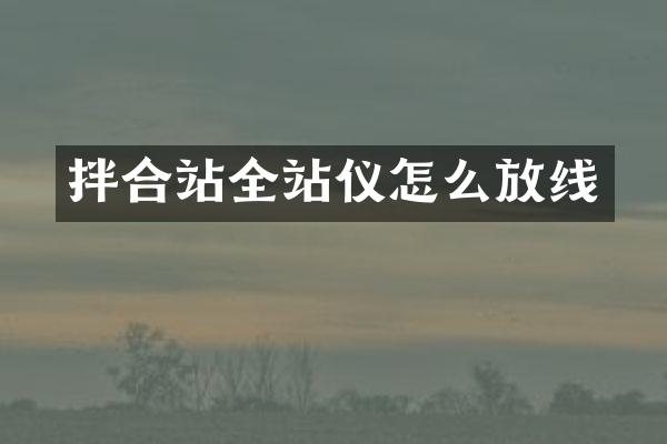 拌合站全站仪怎么放线