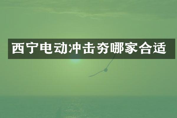 西宁电动冲击夯哪家合适