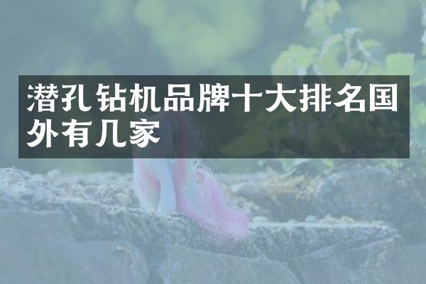 潜孔钻机品牌十大排名国外有几家