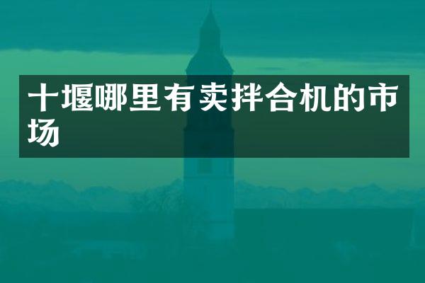 十堰哪里有卖拌合机的市场