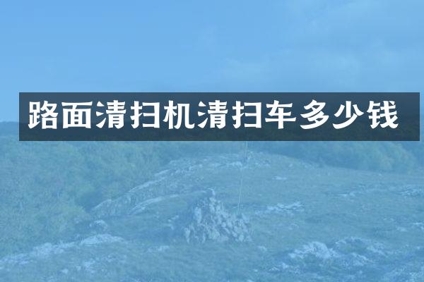 路面清扫机清扫车多少钱