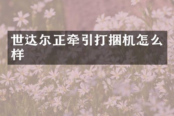 世达尔正牵引打捆机怎么样
