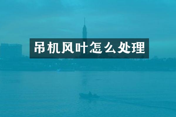 吊机风叶怎么处理