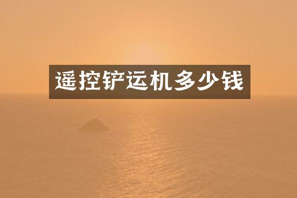 遥控铲运机多少钱