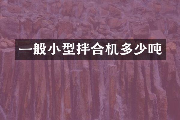 一般小型拌合机多少吨