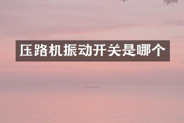 压路机振动开关是哪个