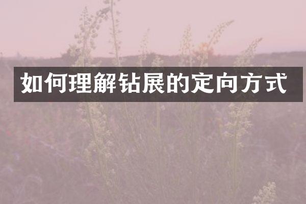 如何理解钻展的定向方式