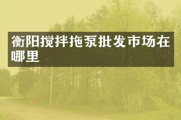 衡阳搅拌拖泵批发市场在哪里