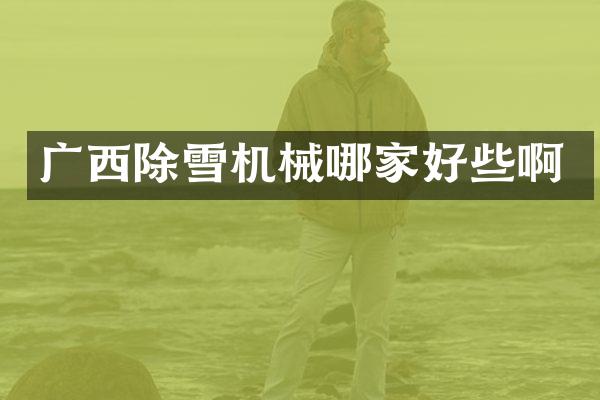 广西除雪机械哪家好些啊