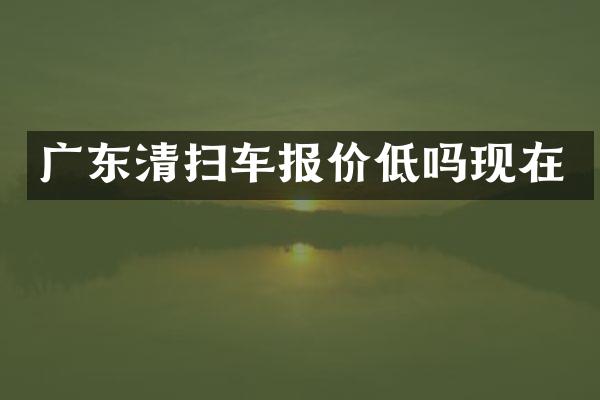 广东清扫车报价低吗现在