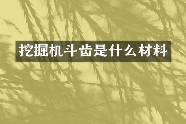 挖掘机斗齿是什么材料