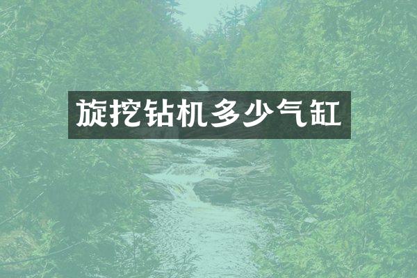 旋挖钻机多少气缸