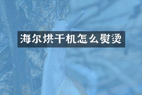 海尔烘干机怎么熨烫
