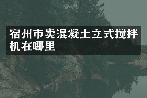 宿州市卖混凝土立式搅拌机在哪里