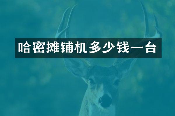 哈密摊铺机多少钱一台
