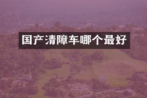 国产清障车哪个最好
