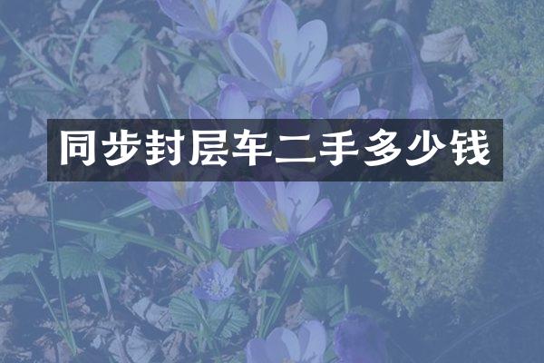 同步封层车二手多少钱