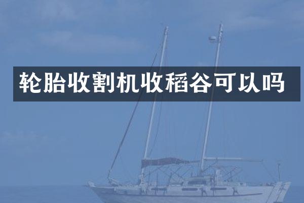 轮胎收割机收稻谷可以吗