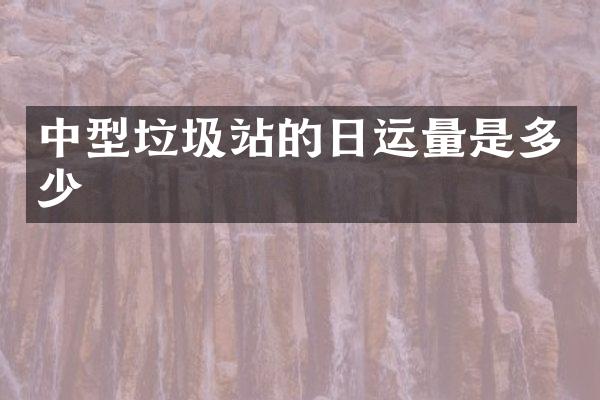 中型垃圾站的日运量是多少