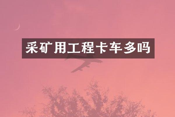 采矿用工程卡车多吗