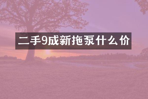 二手9成新拖泵什么价