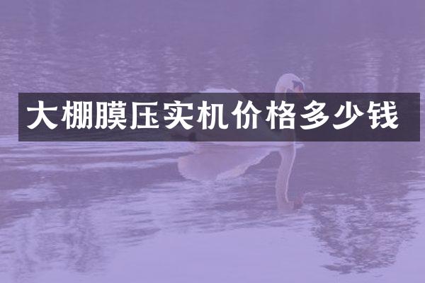 大棚膜压实机价格多少钱