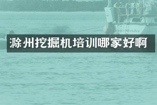 滁州挖掘机培训哪家好啊