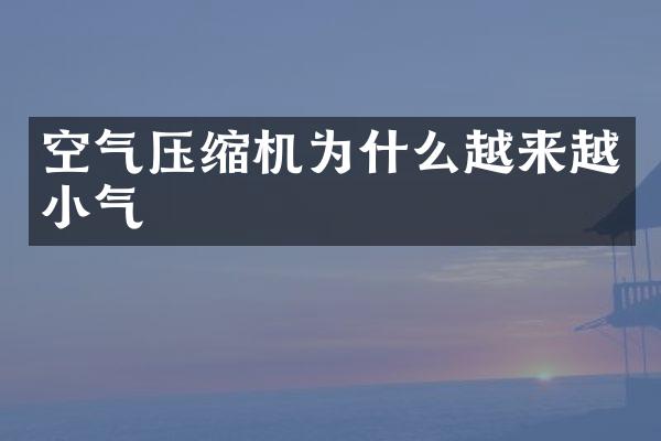 空气压缩机为什么越来越小气