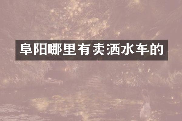 阜阳哪里有卖洒水车的