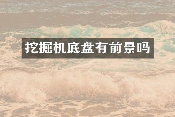 挖掘机底盘有前景吗