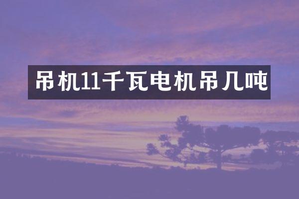 吊机11千瓦电机吊几吨