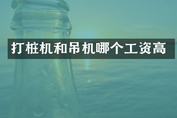 打桩机和吊机哪个工资高