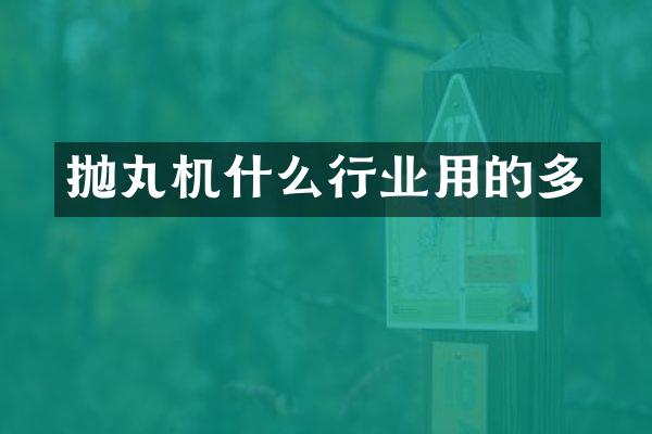 抛丸机什么行业用的多