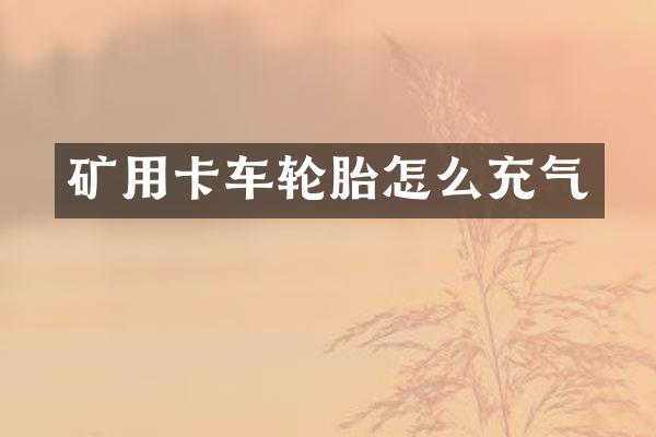 矿用卡车轮胎怎么充气