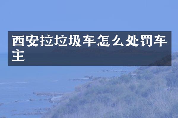 西安拉垃圾车怎么处罚车主